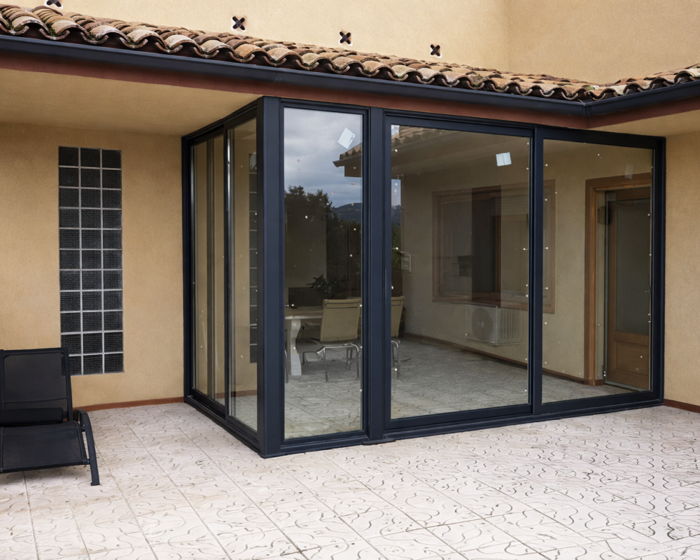 Foto d'un treball a un particular d'u tancaments de PVC